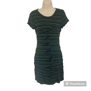 Pixley Darcy Striped Ruched Stretch  Dress Size Small
